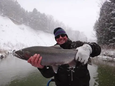 Fishing Ontario steelhead in the winter