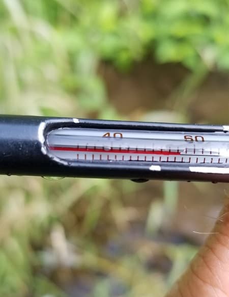 Use a stream thermomter like this to find the best brook trout fishing in Ontario