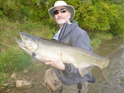 One of my clients with a large Ontario Chinook salmon